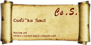 Csóka Saul névjegykártya